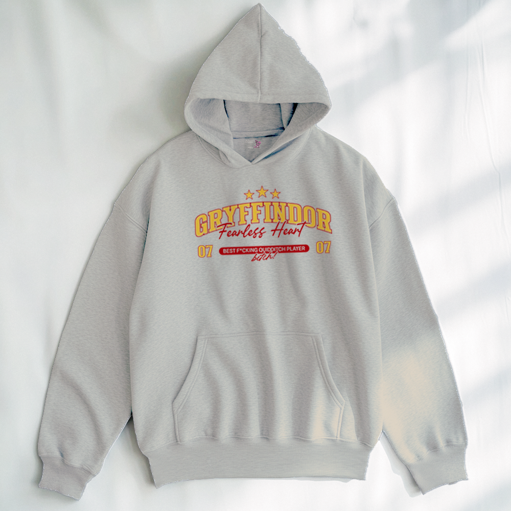 Hoodie Fearless Heart - Gris